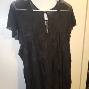Torrid Elegant Black Lace Blouse